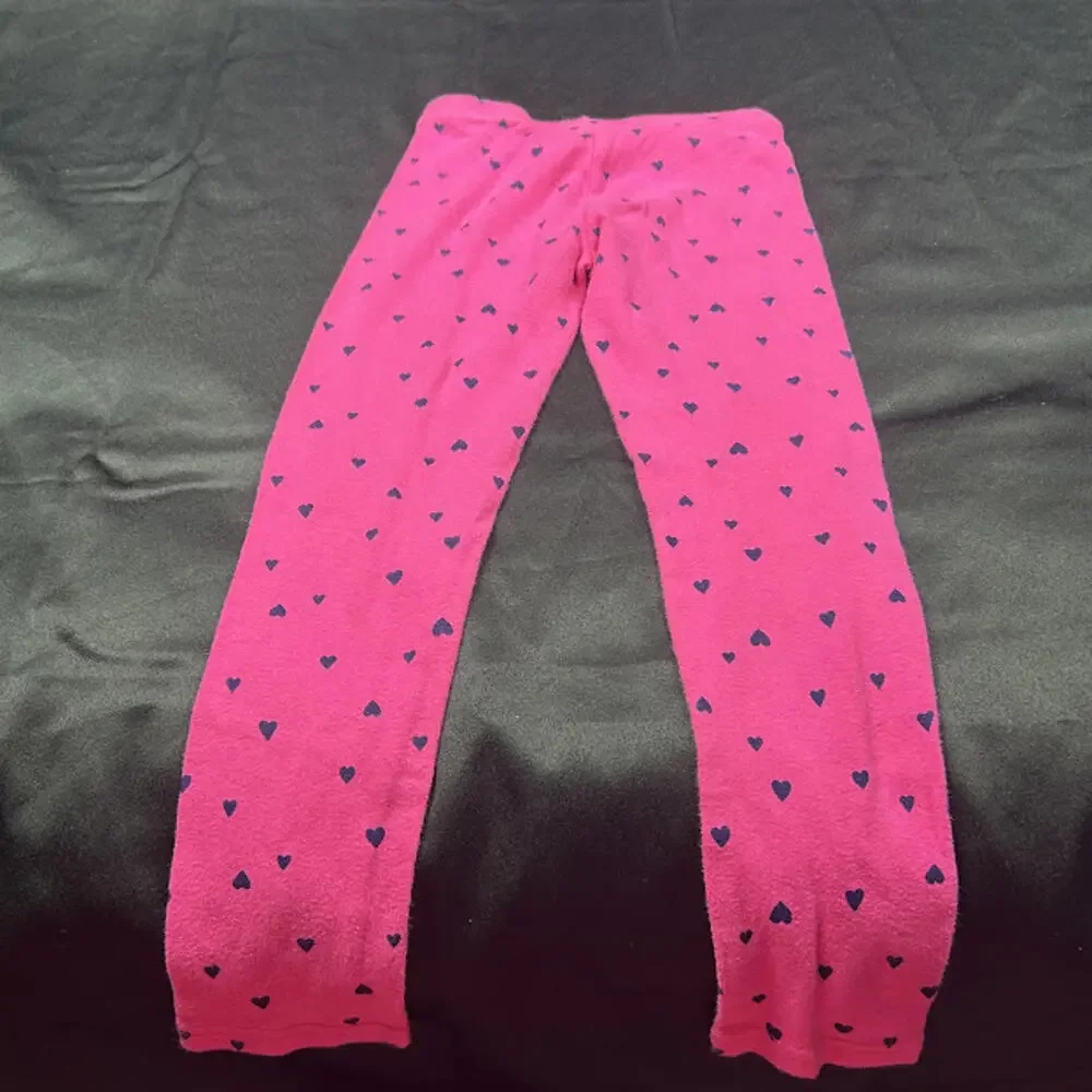 Gymboree Girls Pink Leggings Navy Blue‎ Hearts Size 6Y